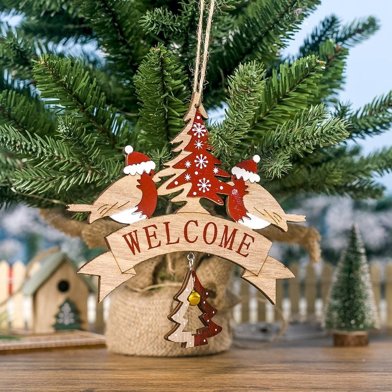 Rustic Wooden Christmas Ornament for Holiday Charm