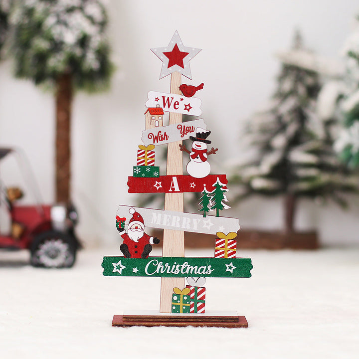 Wooden Christmas Tree Decoration for Festive Tables