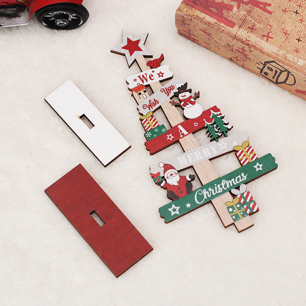 Wooden Christmas Tree Decoration for Festive Tables
