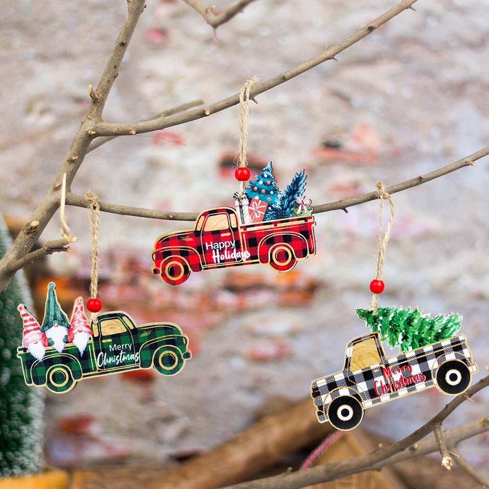 Wooden Christmas Ornaments for Rustic Farmhouse Charm