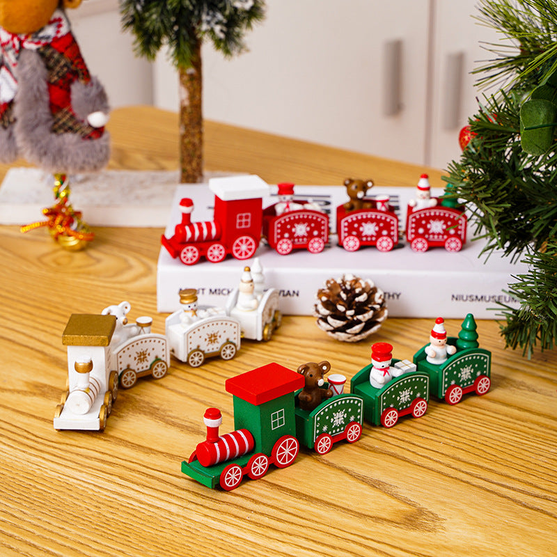 Wooden Christmas Train Sets for Charming Holiday Displays