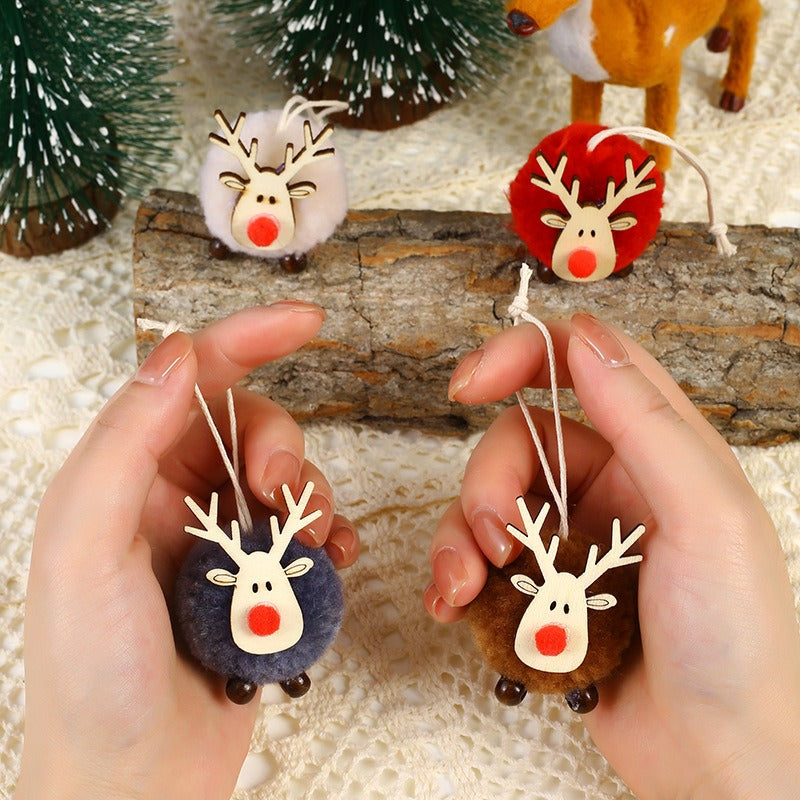 Wool Felt Reindeer Christmas Ornament for Cozy Trees