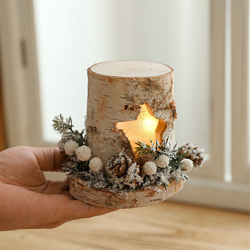 Christmas Desk Lamp With Rustic Woodland Glow