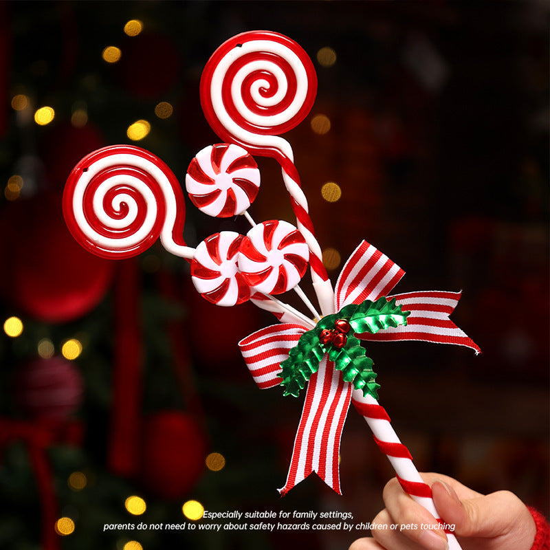 Candy Cane Christmas Tree Ornament Set for Festive Displays