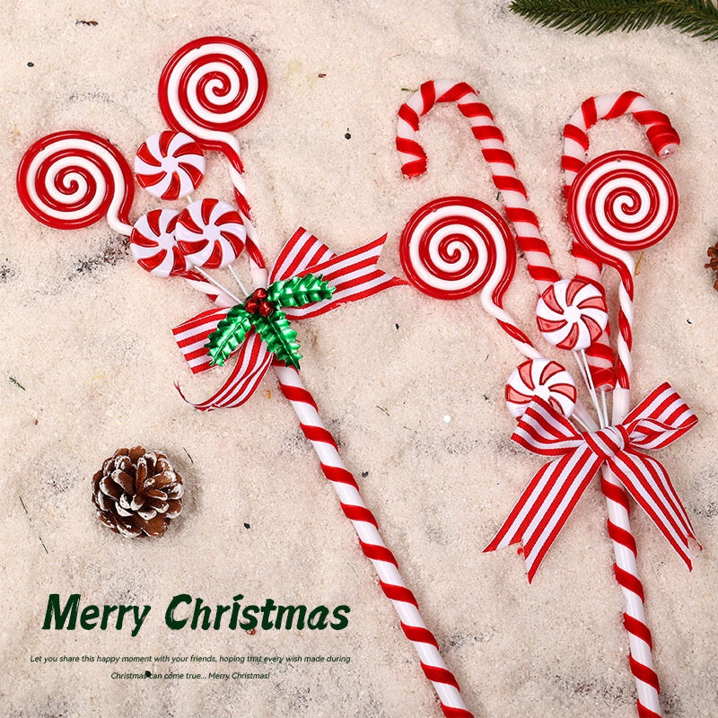 Candy Cane Christmas Tree Ornament Set for Festive Displays