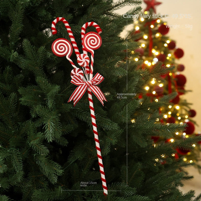 Candy Cane Christmas Tree Ornament Set for Festive Displays