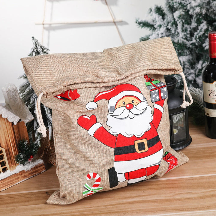 Christmas Gift Bags: Reusable Santa Drawstring Sacks