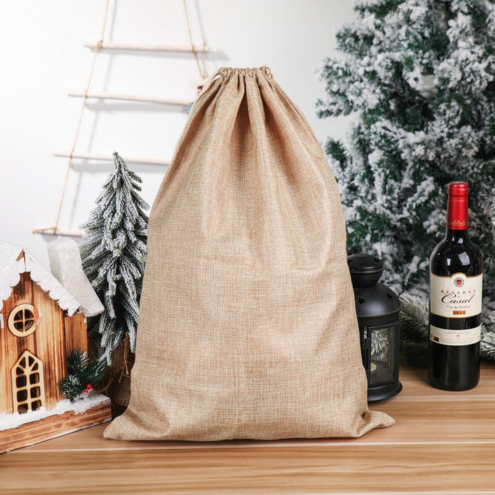 Christmas Gift Bags: Reusable Santa Drawstring Sacks