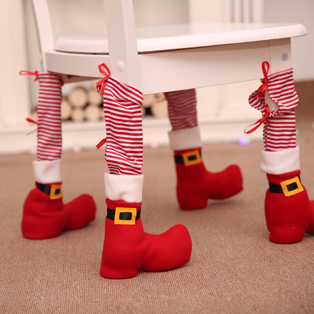 Christmas Chair Leg Covers: Festive Santa Boot Decor