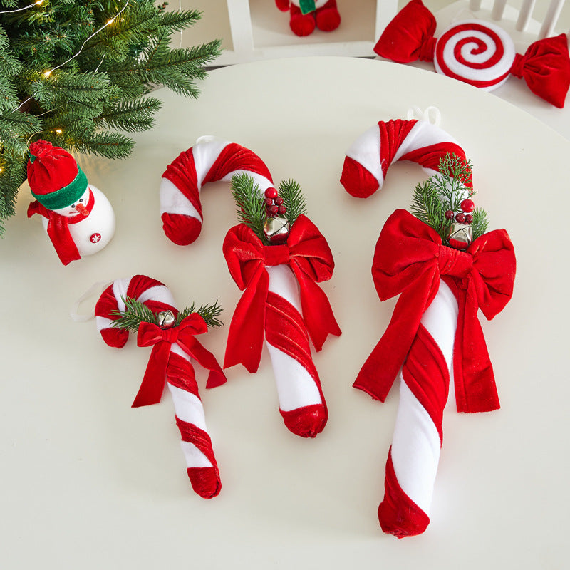 Styrofoam Candy Canes — Large Flocked Christmas Decor