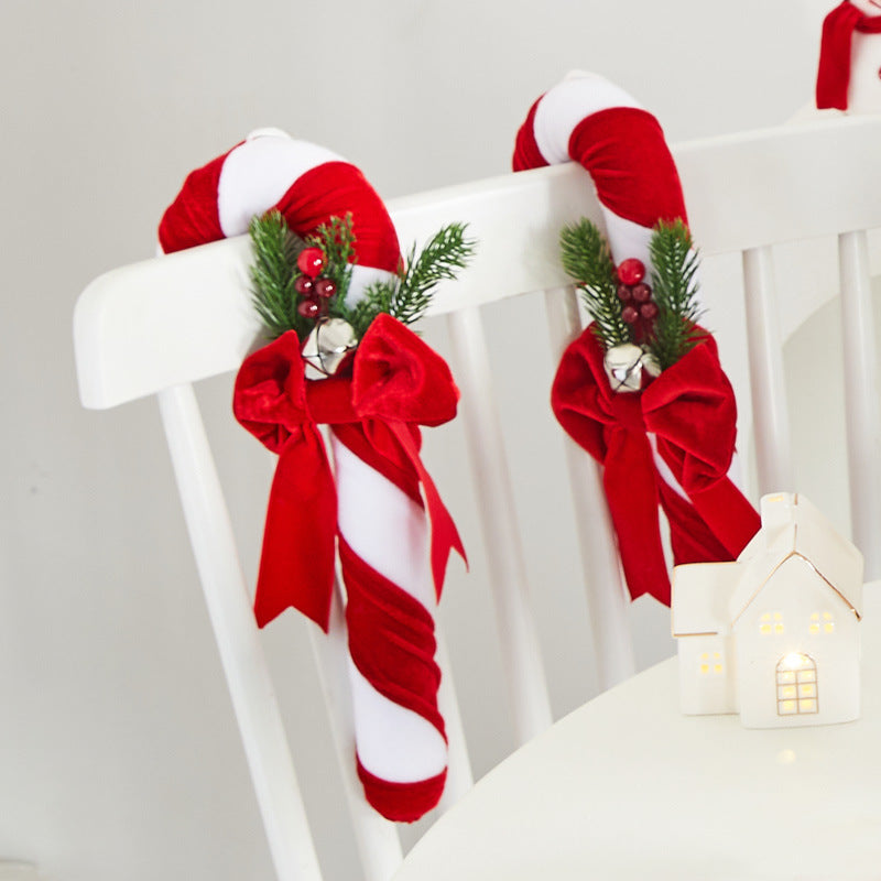 Styrofoam Candy Canes — Large Flocked Christmas Decor