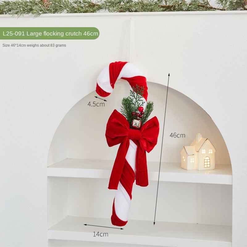 Styrofoam Candy Canes — Large Flocked Christmas Decor