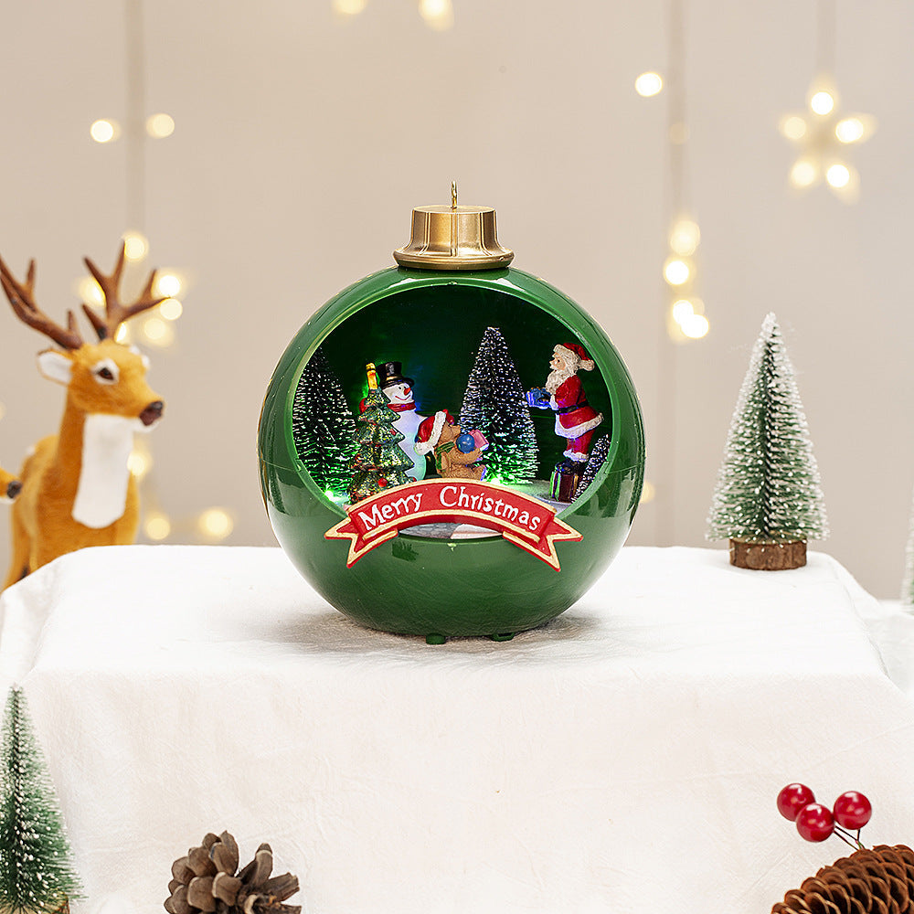 Musical Christmas Ornament Light-Up Snow House Decor