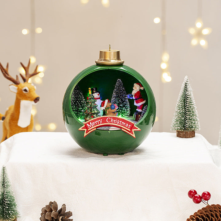 Musical Christmas Ornament Light-Up Snow House Decor