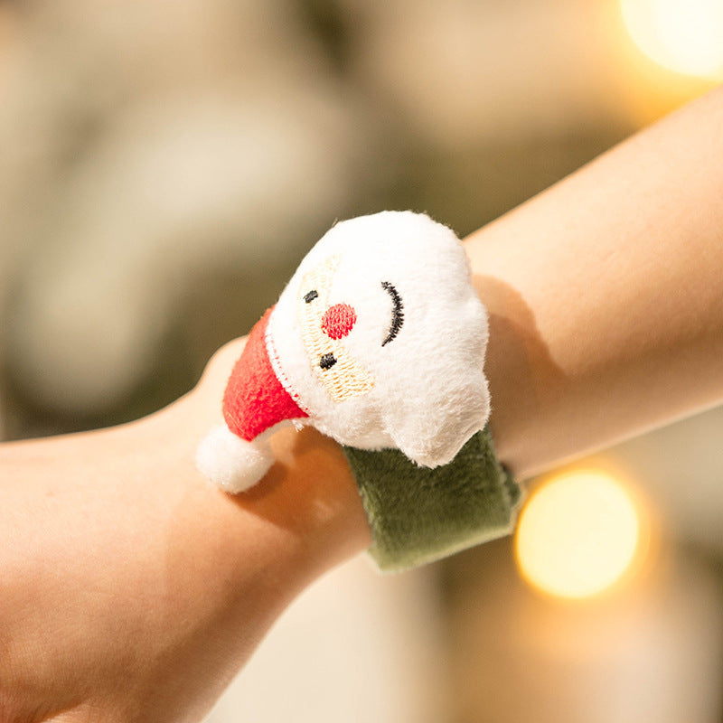 Christmas Plush Slap Bracelets for Festive Kids’ Fun