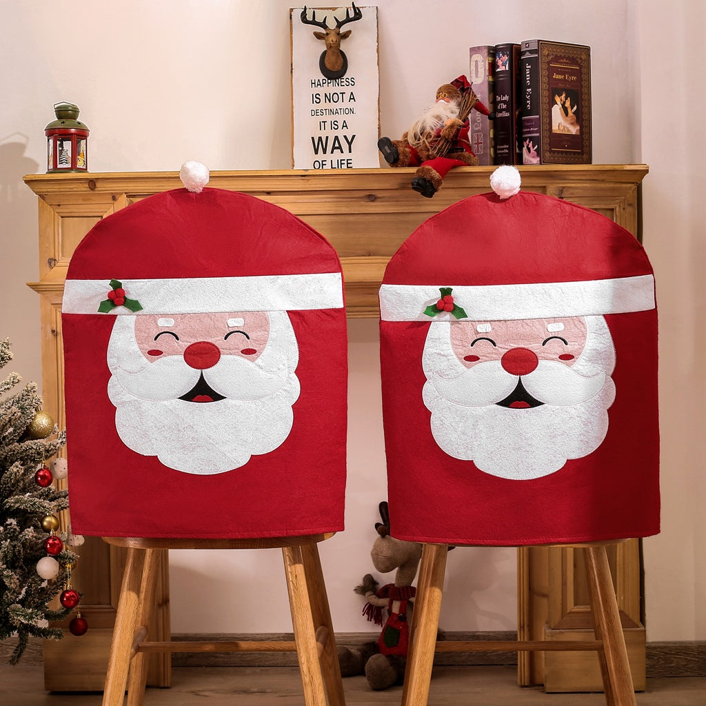 Christmas Santa Chair Cover for Festive Dining Decor