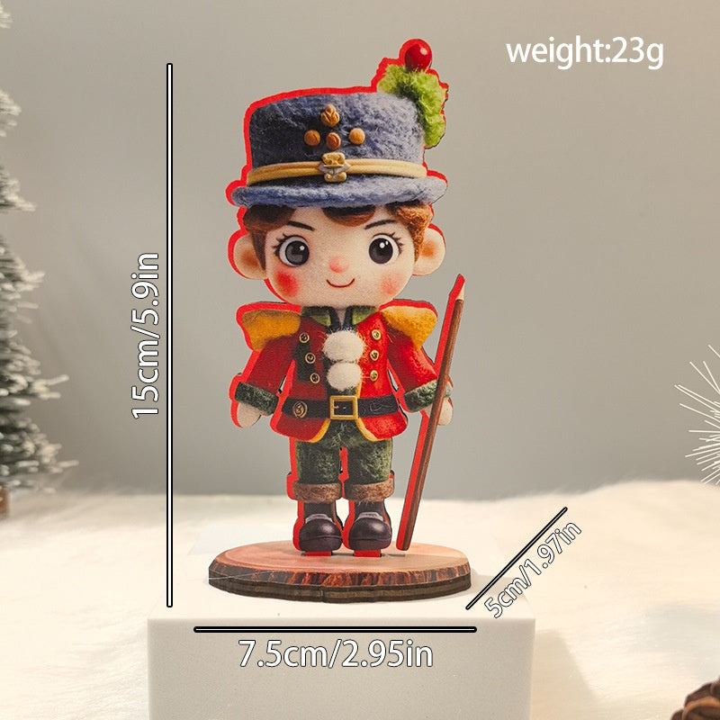 Christmas Wooden Figurine Decor for Festive Displays