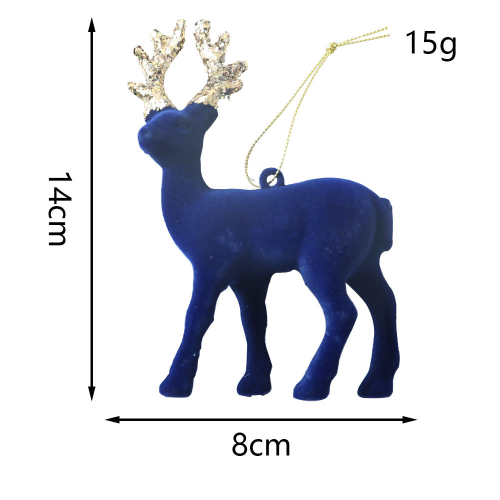 Sparkling Plush Reindeer Christmas Tree Ornament Decor