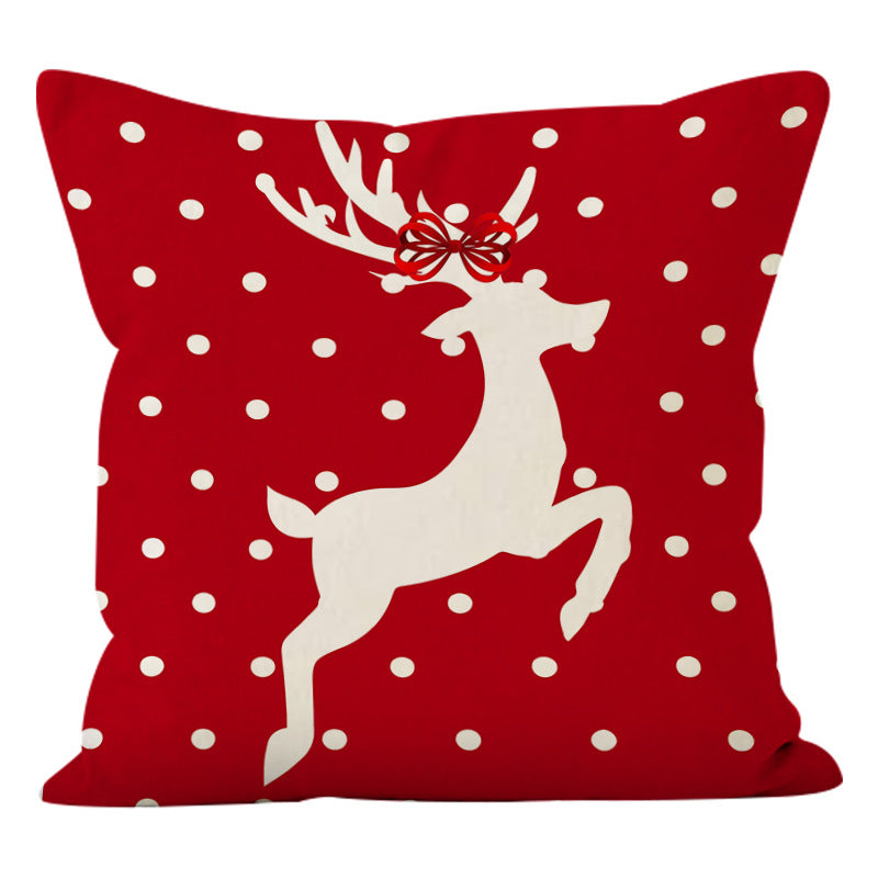 Christmas Pillow Covers – Festive Deer Sofa Decor