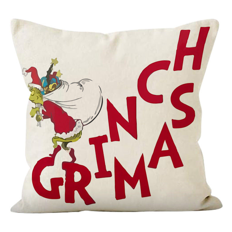 Christmas Pillow Covers – Festive Deer Sofa Decor