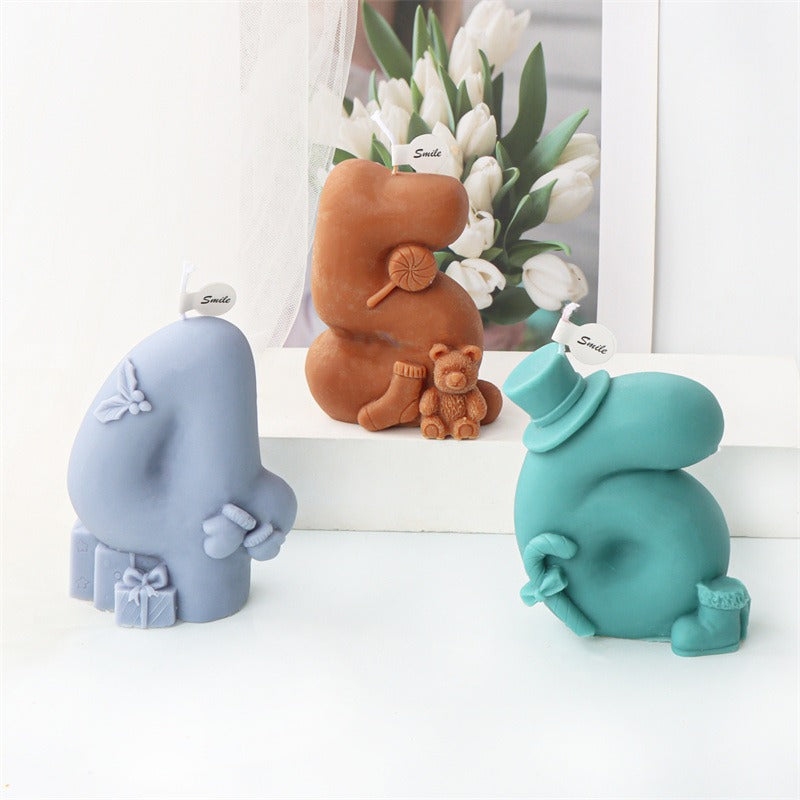 3D Christmas Candle Mold for Detailed Holiday Gifts