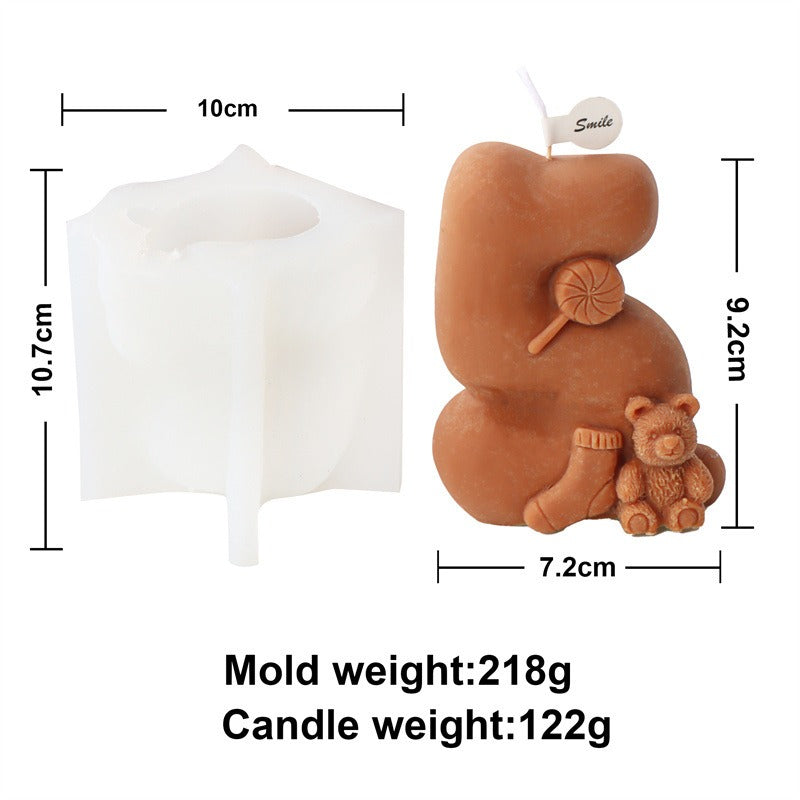 3D Christmas Candle Mold for Detailed Holiday Gifts