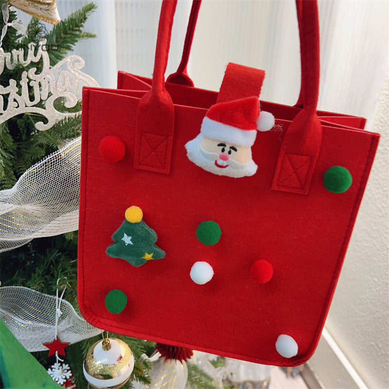 Christmas Felt Gift Bags, Reusable 2-Piece Gift Set
