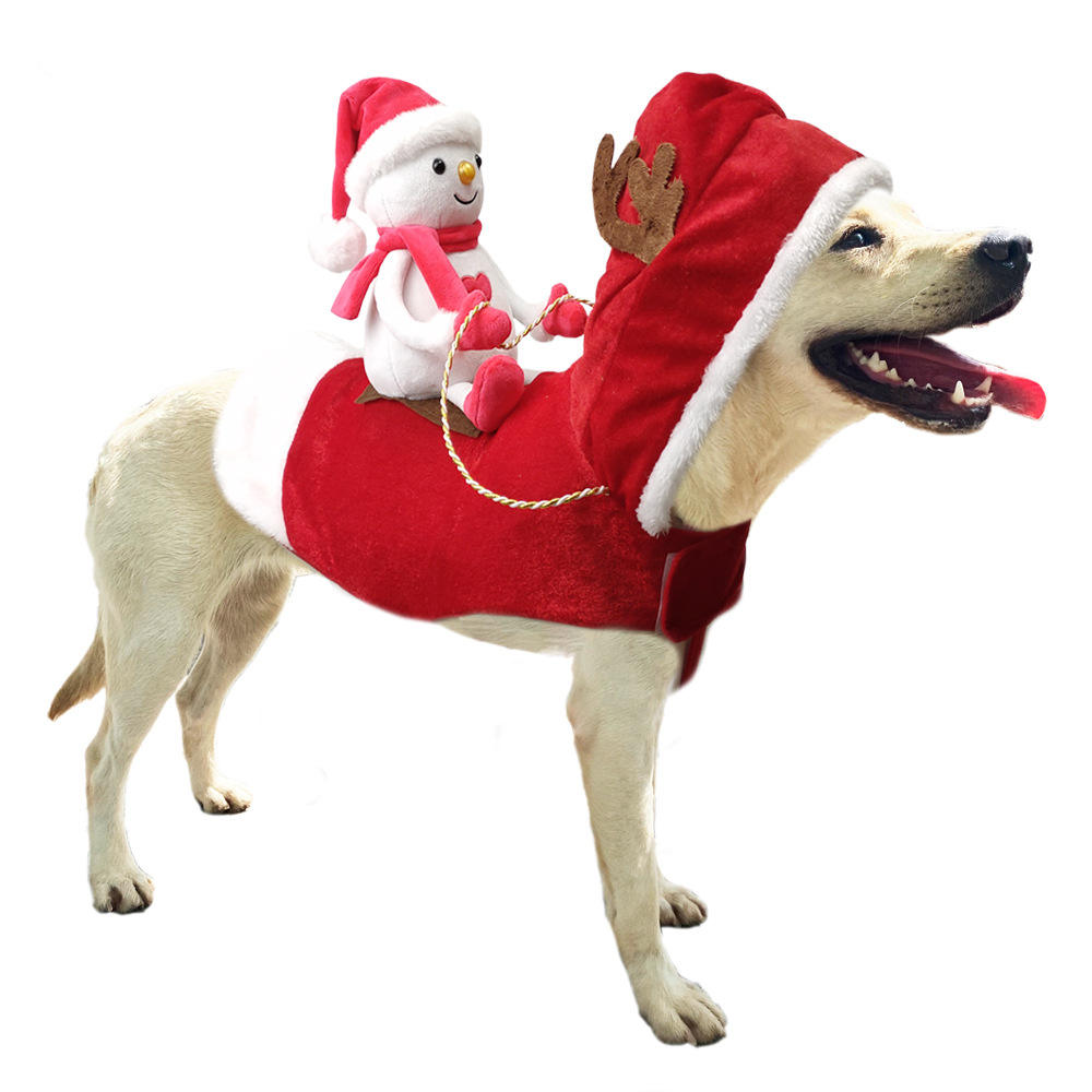 Dog Christmas Costume Santa Reindeer Holiday Outfit