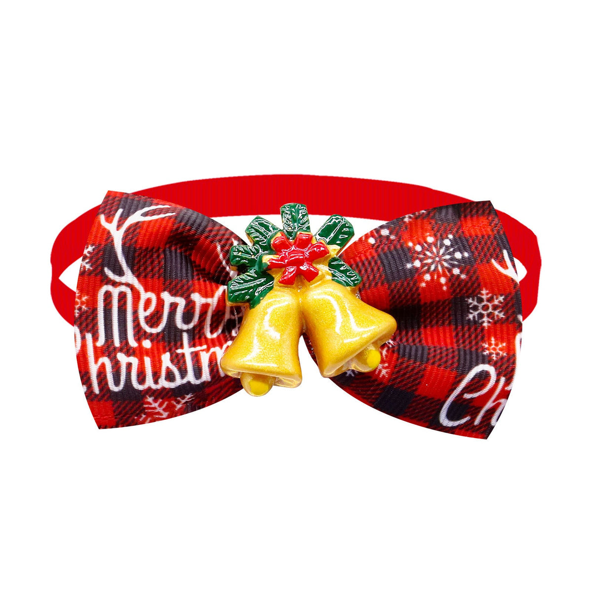 Christmas Pet Bow Collar for Festive Holiday Photos