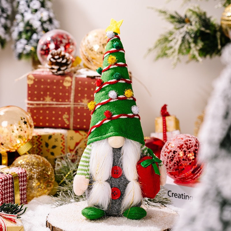 Christmas Gnome Decoration Set for Festive Tabletop Decor