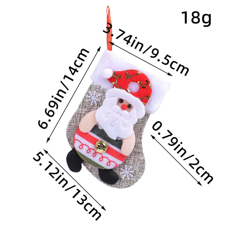Christmas Plush Stocking Ornament & Gift Bag Decor