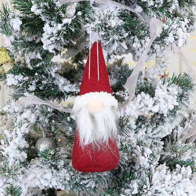 Nordic Gnome Christmas Ornament Set of 3 Plush Décor