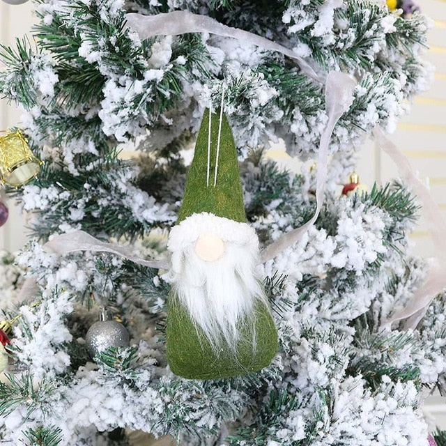 Nordic Gnome Christmas Ornament Set of 3 Plush Décor