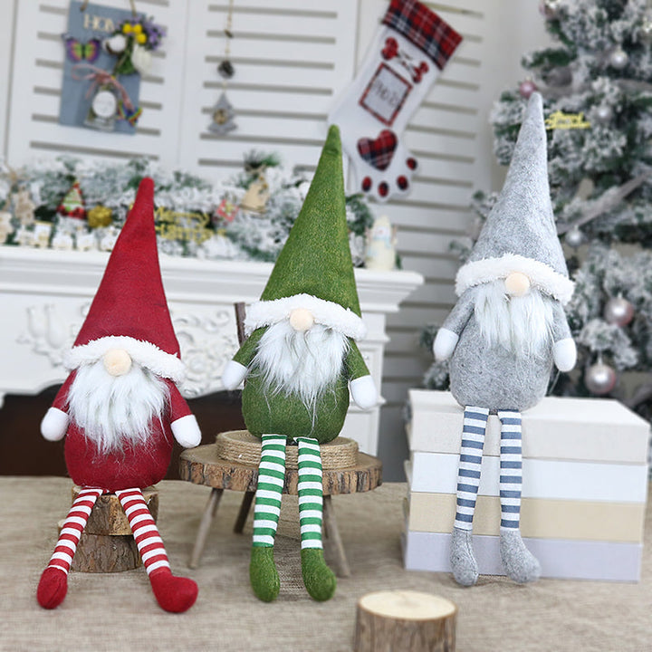 Nordic Gnome Christmas Ornament Set of 3 Plush Décor
