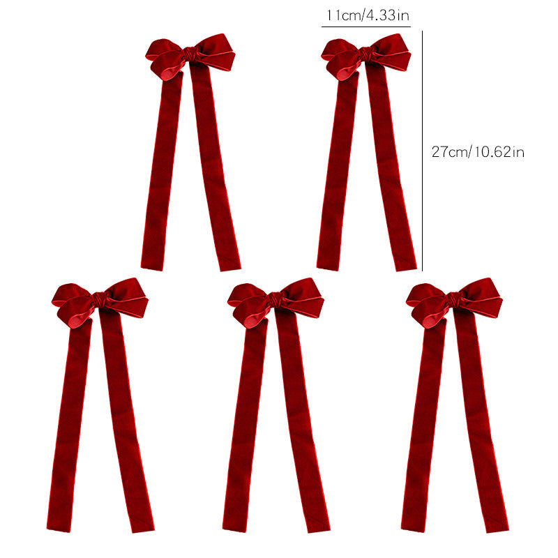 Christmas Velvet Bow Ornament for Elegant Holiday Trees