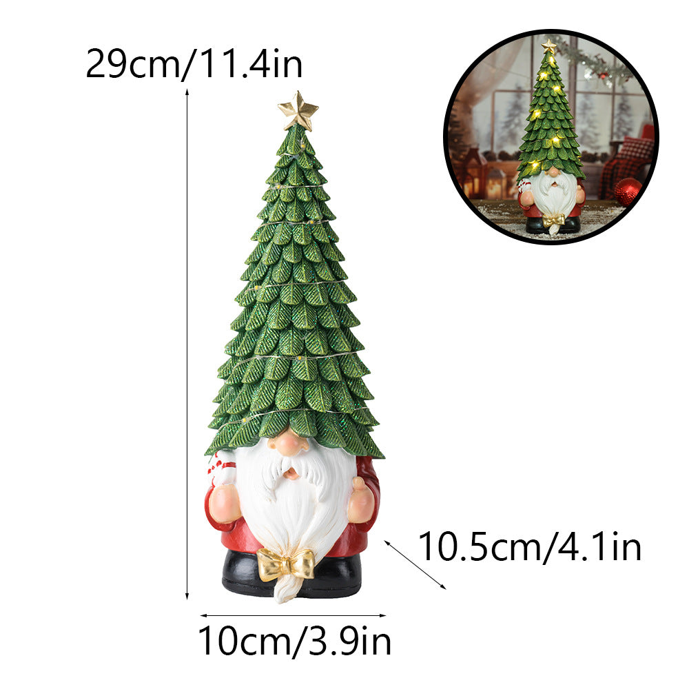 Christmas Gnome Decorations with Warm Glowing Lights