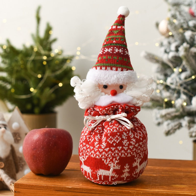 Christmas Apple Gift Bag – Festive Drawstring Pouch