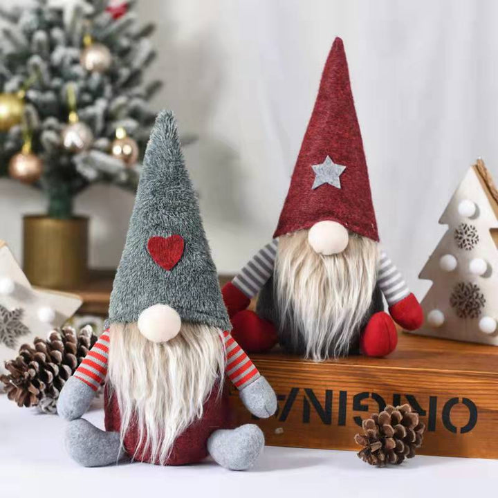 Christmas Faceless Gnome Doll for Cozy Tabletop Decor
