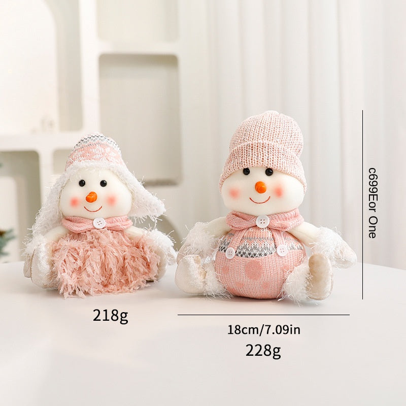 Christmas Faceless Doll Set for Cozy Tabletop Decor