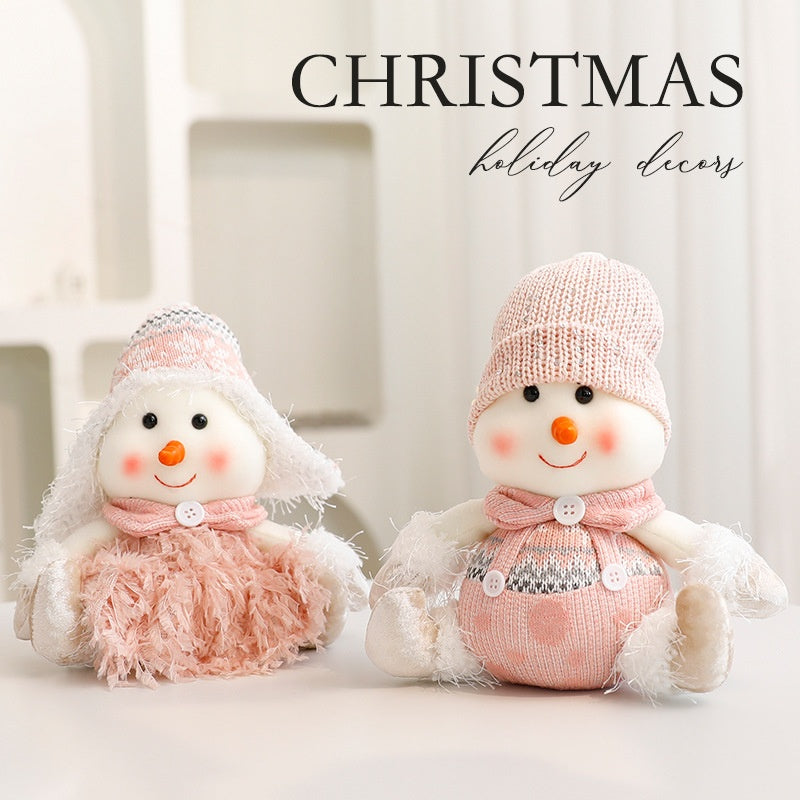 Christmas Faceless Doll Set for Cozy Tabletop Decor