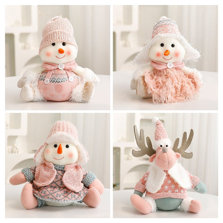 Christmas Faceless Doll Set for Cozy Tabletop Decor