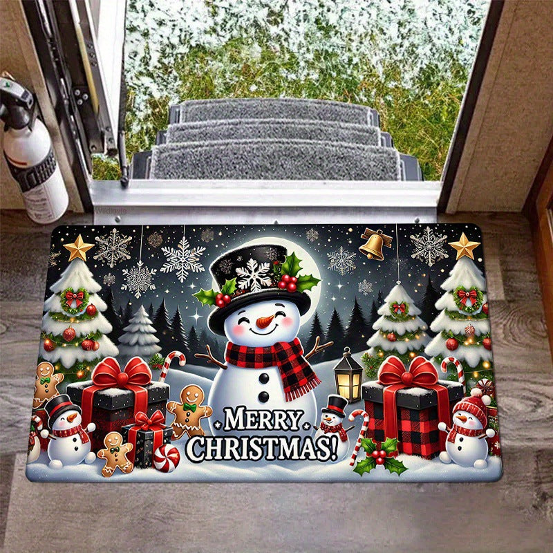 Christmas Faux Wool Rug for Absorbent Festive Floors