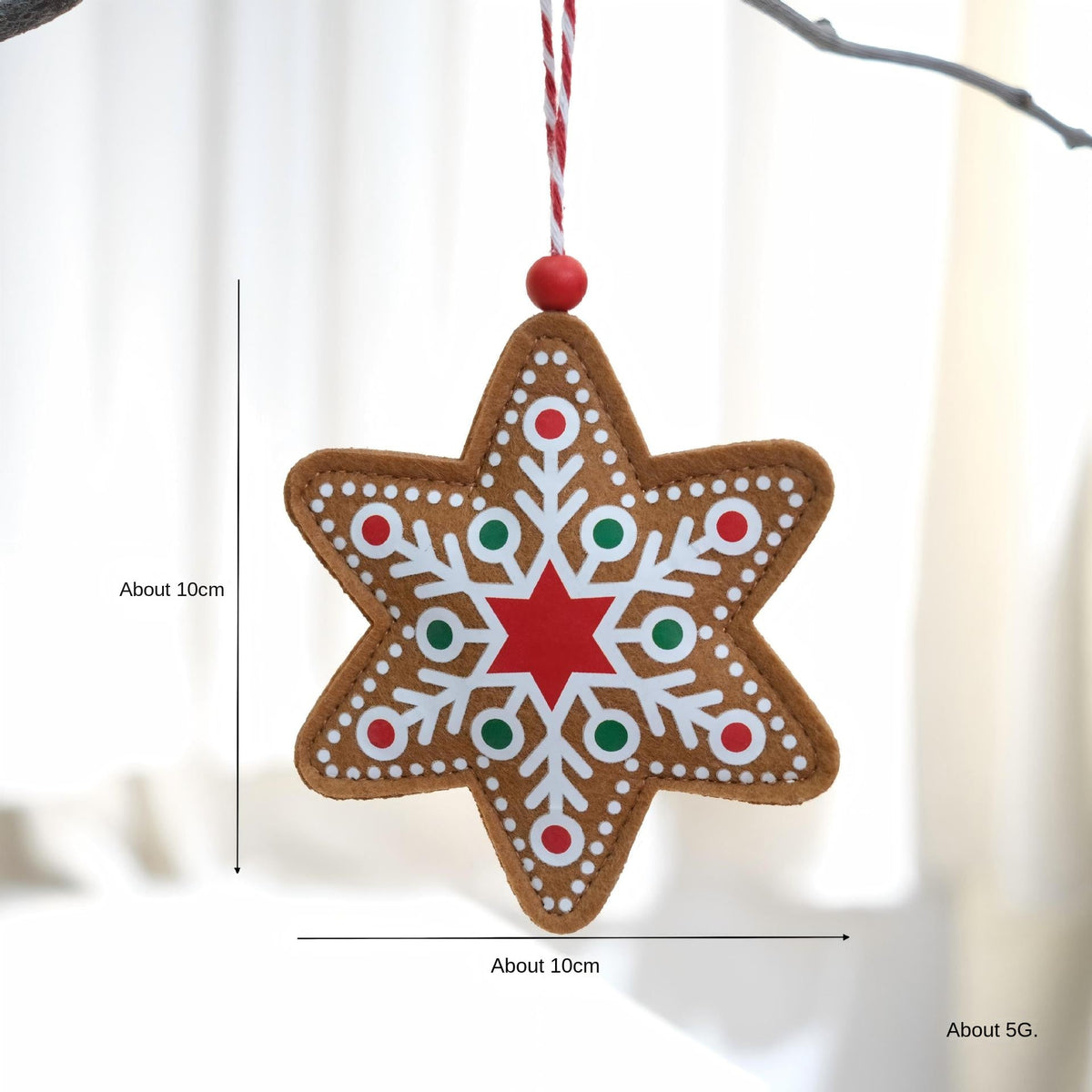 Christmas Felt Ornaments for a Cozy Gingerbread Tree