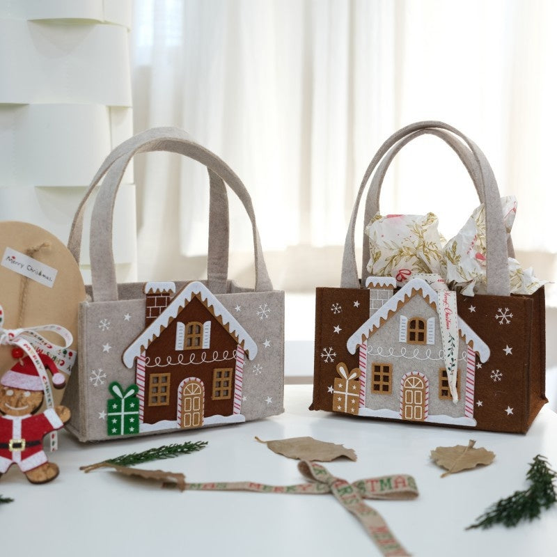 Christmas Felt Gift Bag for Festive Treats & Gifts