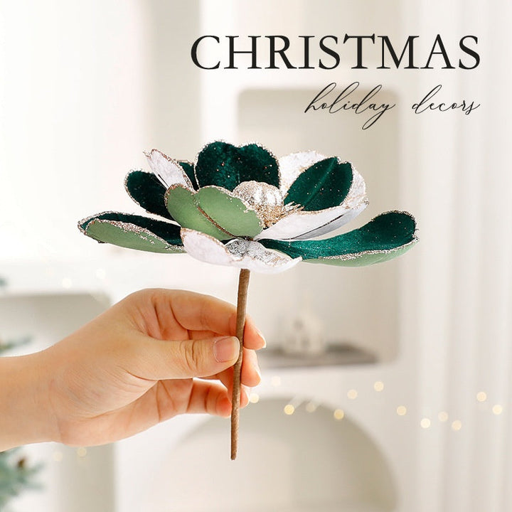 Artificial Christmas Flowers for Sparkling Holiday Decor
