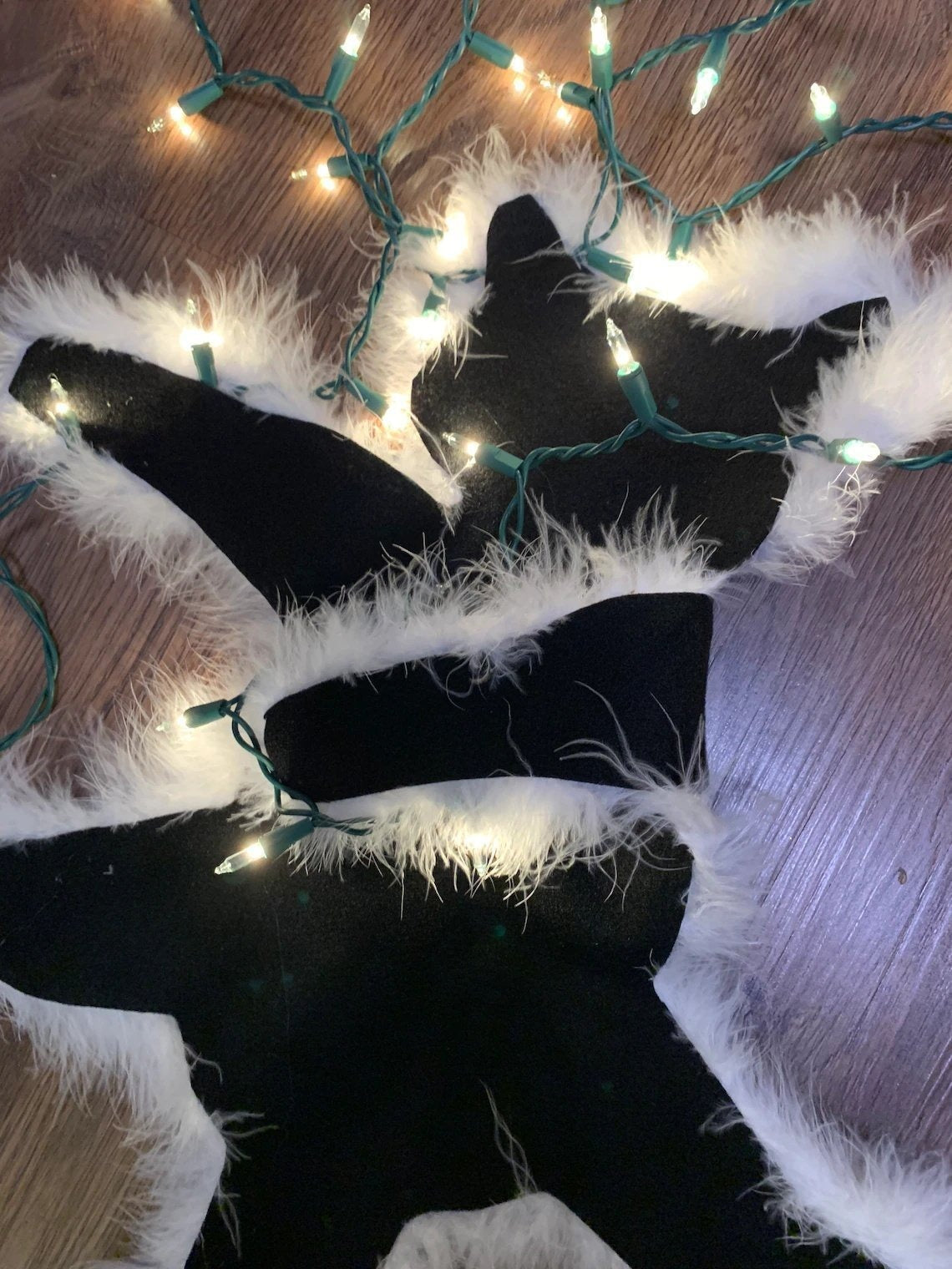 Christmas Flattened Cat Light Decoration for Floors