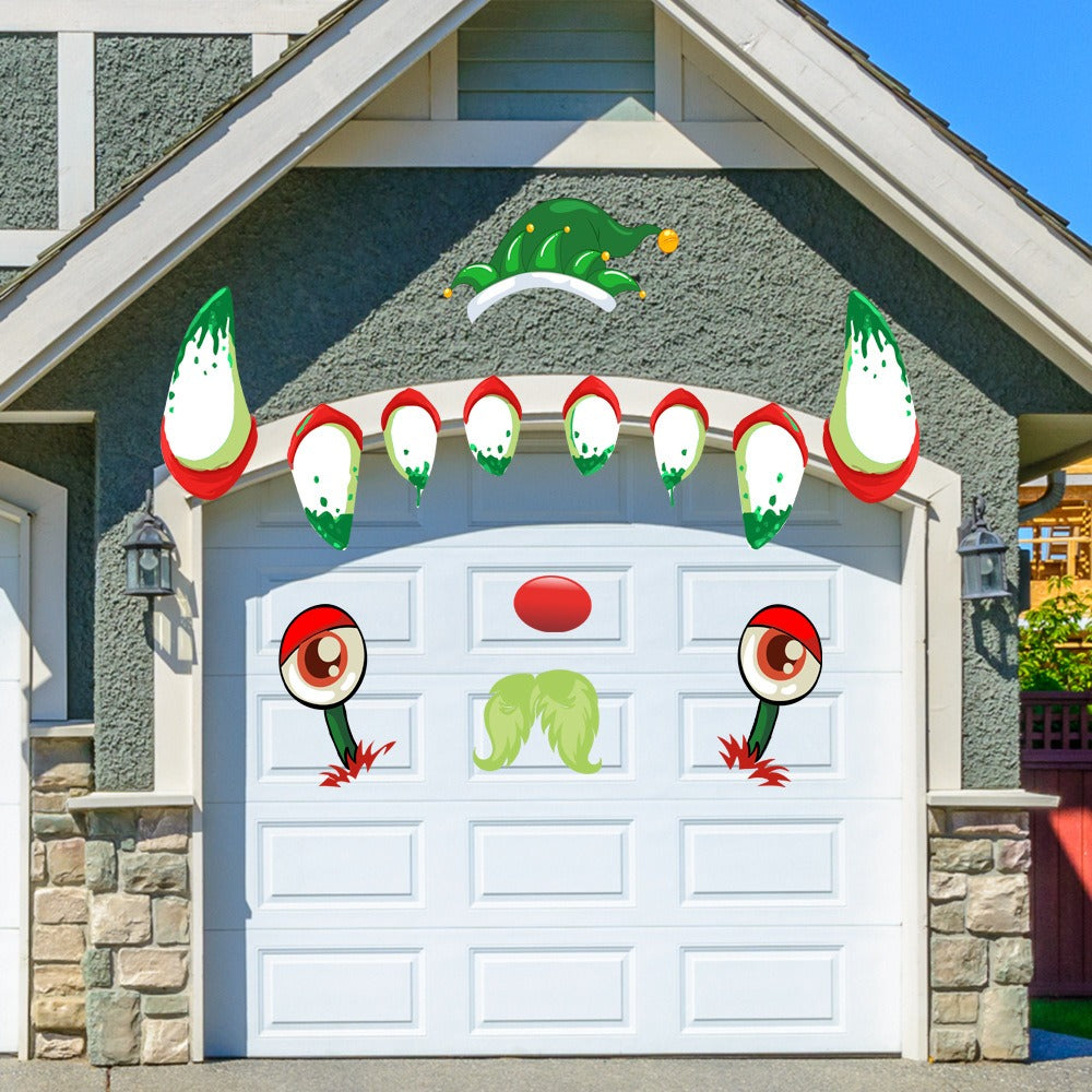 Christmas Garage Door Stickers Holiday Decor Display