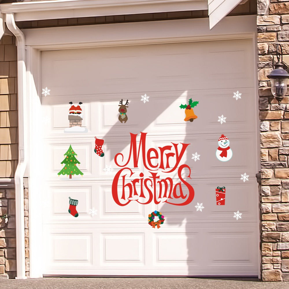 Christmas Garage Door Stickers Holiday Decor Display