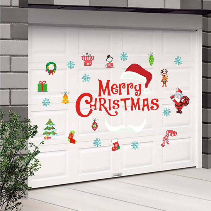 Christmas Garage Door Stickers Holiday Decor Display