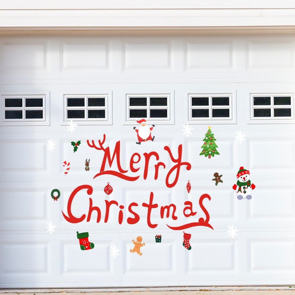 Christmas Garage Door Stickers Holiday Decor Display